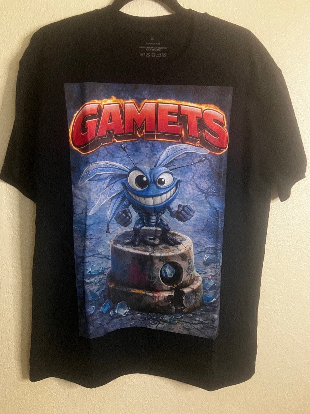 The Gamets T-Shirt Unique Graphic Design Size XL Black Unisex - New